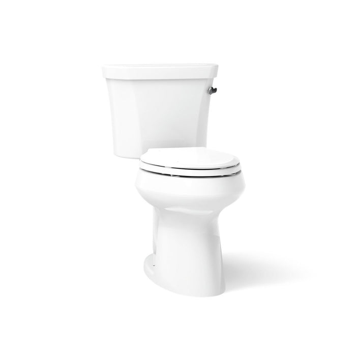 KOHLER K-5298-RA Highline Two-piece Elongated Toilet, 1.0 GPF, White - 3/4 view of product