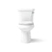 KOHLER K-5298-RA Highline Two-piece Elongated Toilet, 1.0 GPF, White - front view of product