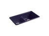 KOHLER K-5312 Iron/Tones Smart Divide 33" top-/undermount double-bowl kitchen sink, indigo blue