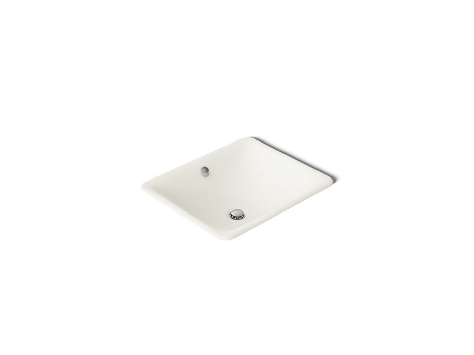 KOHLER K-5400 Iron Plains 18-1/2" rectangular drop-in/undermount bathroom sink, biscuit