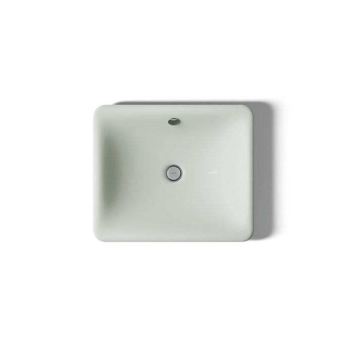 KOHLER K-5400-P5 Iron Plains 18-1/2" rectangular vessel bathroom sink, sea salt - view 3