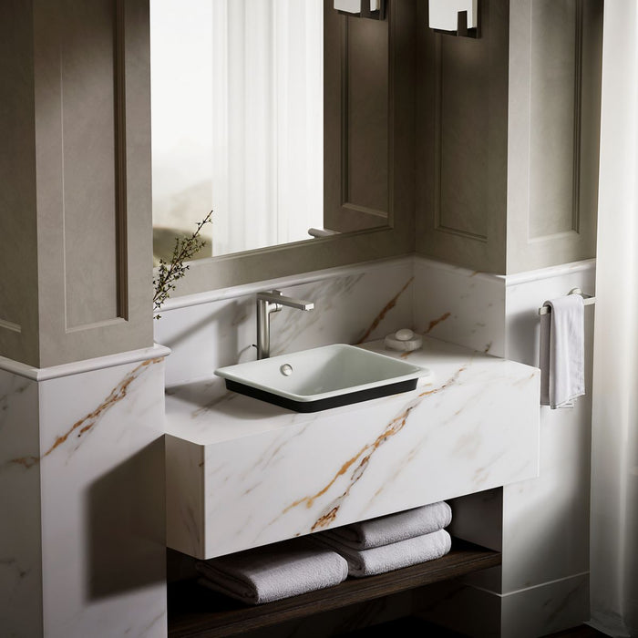KOHLER K-5400-P5 Iron Plains 18-1/2" rectangular vessel bathroom sink, sea salt - view 4