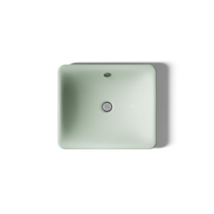 KOHLER K-5400-PAG Iron Plains 18-1/2" rectangular vessel bathroom sink, aspen exterior with aspen interior - view 3