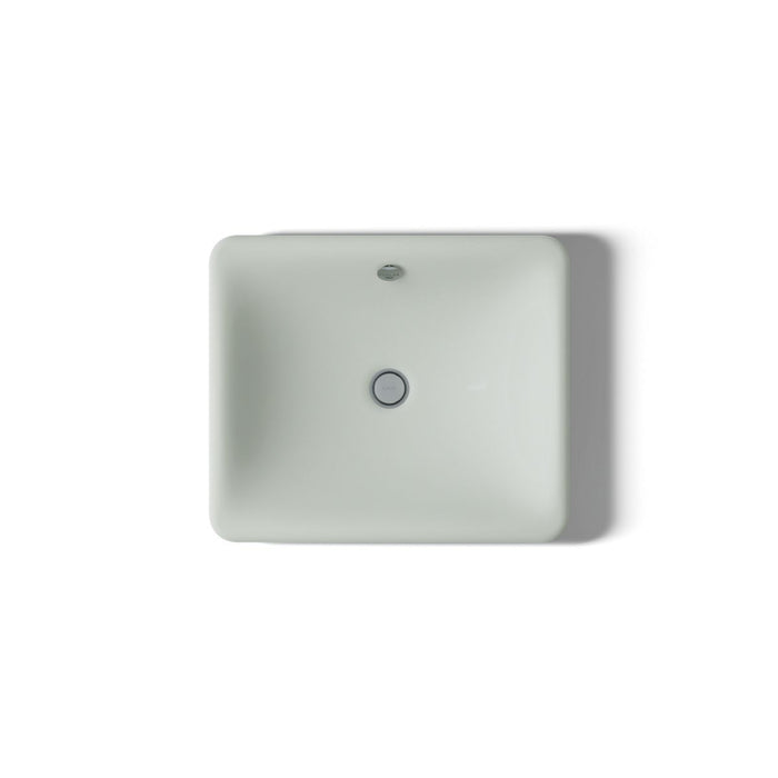 KOHLER K-5400-W Iron Plains 18-1/2" rectangular vessel bathroom sink, sea salt - view 3