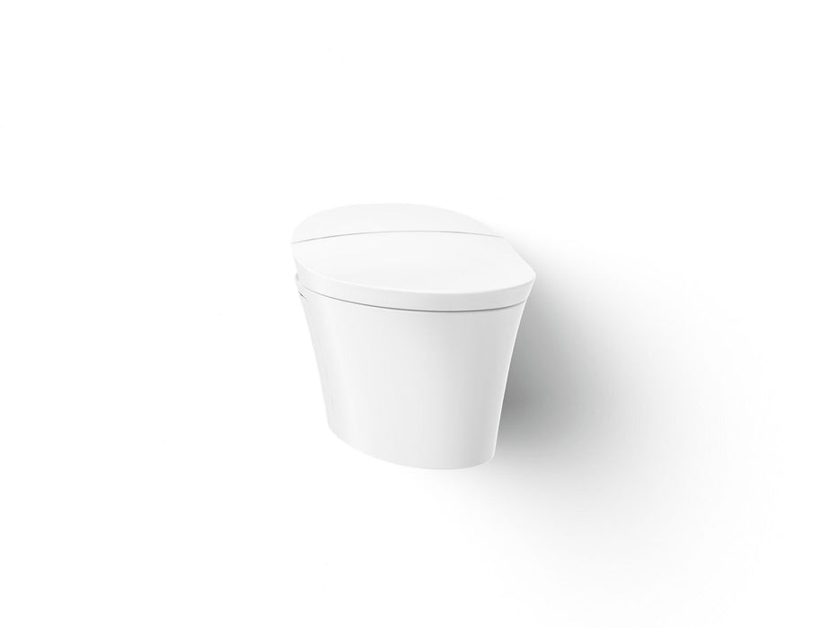 KOHLER K-5402-0 K-5402 Veil Intelligent Compact Elongated Dual-flush Wall Hung Toilet, white