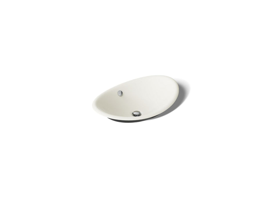 KOHLER K-5403-P5 Iron Plains 20-3/4" oval vessel bathroom sink, biscuit