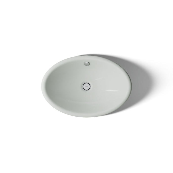 KOHLER K-5403-W Iron Plains 20-3/4" oval vessel bathroom sink, sea salt - view 3