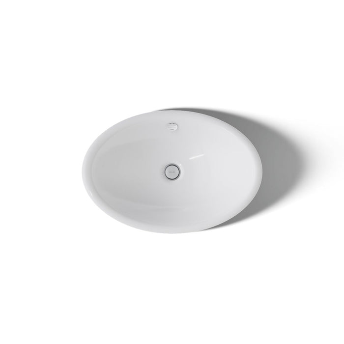 KOHLER K-5403-W Iron Plains 20-3/4" oval vessel bathroom sink, white - view 4