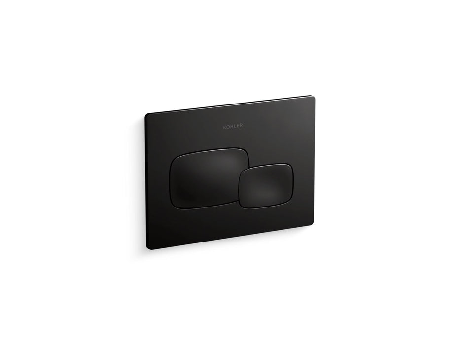 KOHLER K-5413 Cue Flush actuator plate for 2"x 4" in-wall tank and carrier system, black black