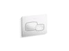 KOHLER K-5413 Cue Flush actuator plate for 2"x 4" in-wall tank and carrier system, white