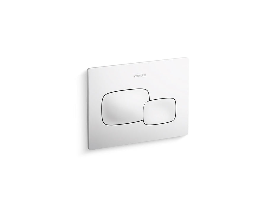 KOHLER K-5413 Cue Flush actuator plate for 2"x 4" in-wall tank and carrier system, white