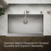 KOHLER K-5415 Strive 35-1/2" undermount single-bowl farmhouse kitchen sink, stainless steel - view 4