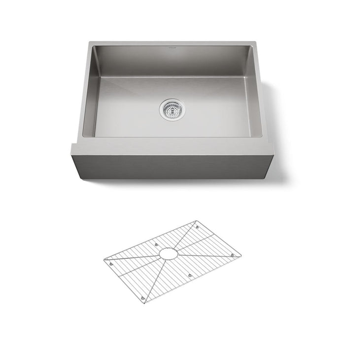 KOHLER K-5417 Strive 29-1/2" undermount single-bowl farmhouse kitchen sink, stainless steel - view 5