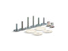 KOHLER K-5420-0 K-5420 Clean Caps Low-profile Toilet Bolt Caps, almond