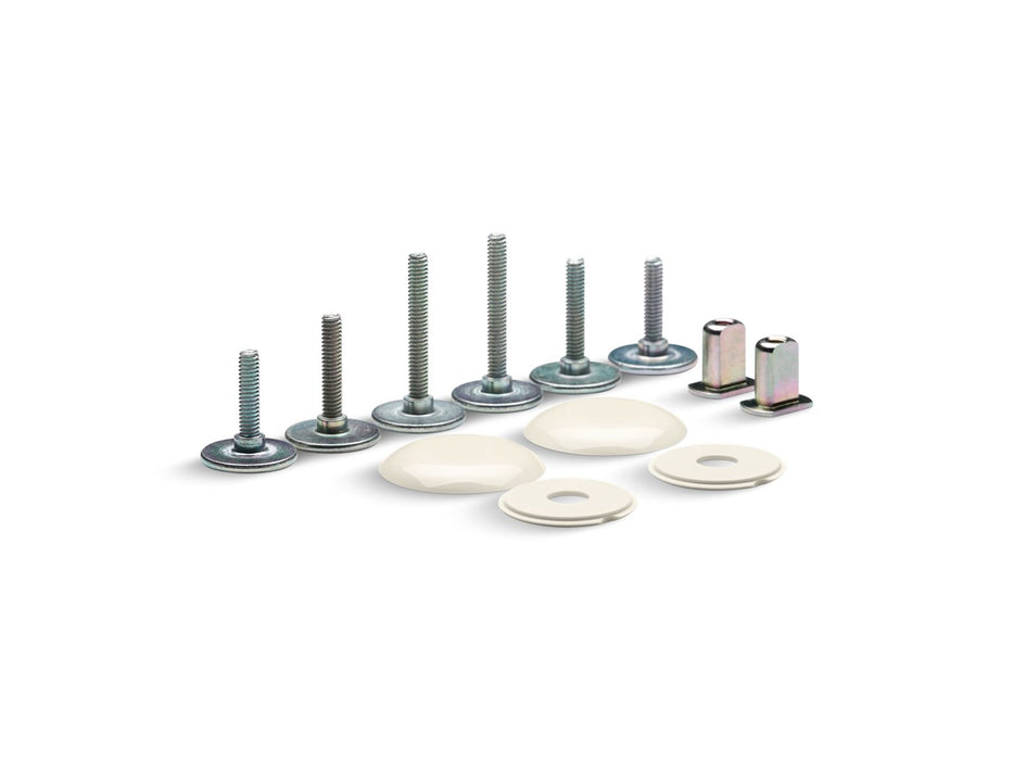 KOHLER K-5420-0 K-5420 Clean Caps Low-profile Toilet Bolt Caps, almond
