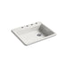 KOHLER K-5479-4 Riverby 25" Top-mount Single-bowl Kitchen Sink, sea salt