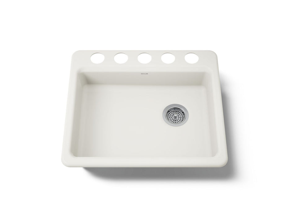 KOHLER K-5479-5U Riverby 25" undermount single-bowl kitchen sink