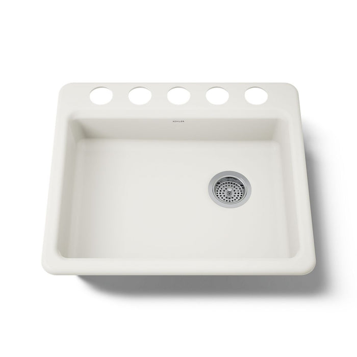KOHLER K-5479-5U Riverby 25" undermount single-bowl kitchen sink