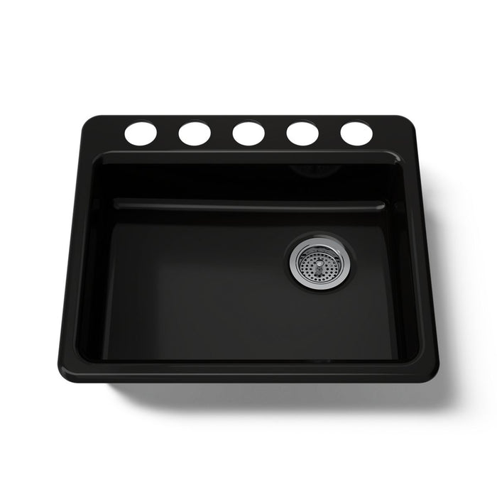 KOHLER K-5479-5U Riverby 25" undermount single-bowl kitchen sink
