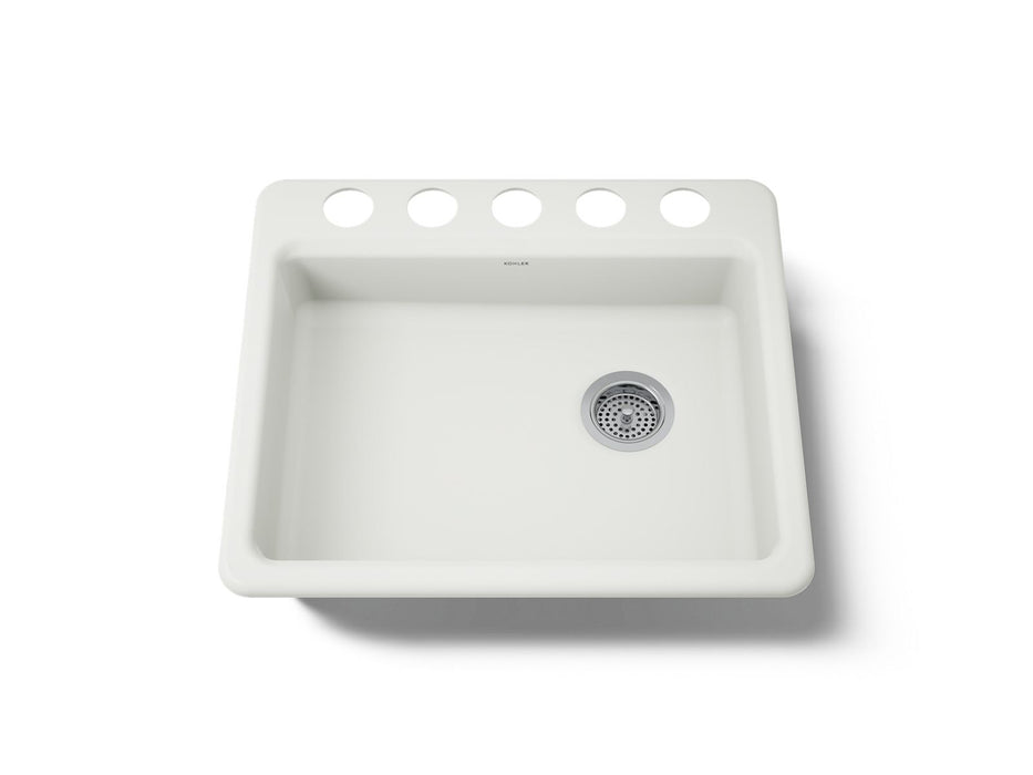 KOHLER K-5479-5U Riverby 25" undermount single-bowl kitchen sink