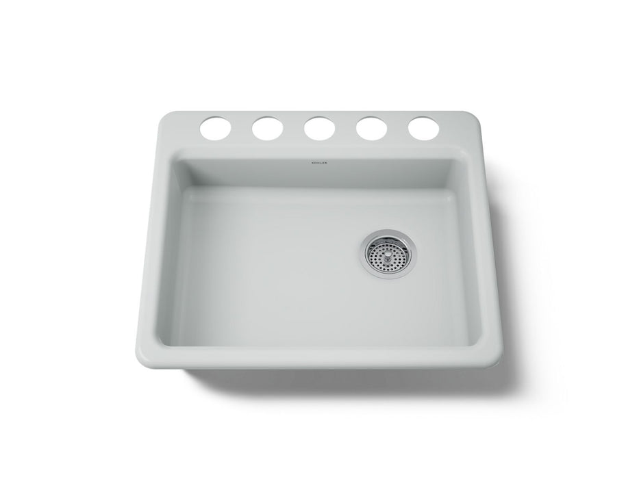KOHLER K-5479-5U Riverby 25" undermount single-bowl kitchen sink