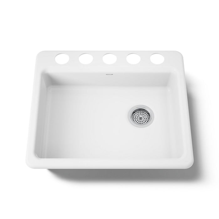 KOHLER K-5479-5U Riverby 25" undermount single-bowl kitchen sink