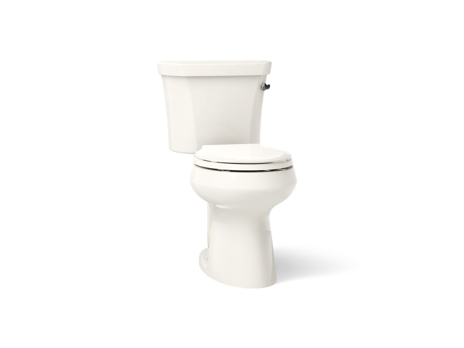 KOHLER K-5481-RA Highline ComForteeight Two-piece round-front 1.28 gpf chair height toilet with right-hand trip lever - Biscuit
