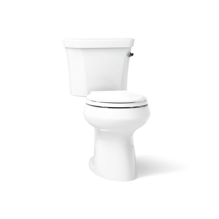 KOHLER K-5481-RA Highline ComForteeight Two-piece round-front 1.28 gpf chair height toilet with right-hand trip lever - White