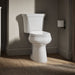 KOHLER K-5481-RA Highline ComForteeight Two-piece round-front 1.28 gpf chair height toilet with right-hand trip lever - White