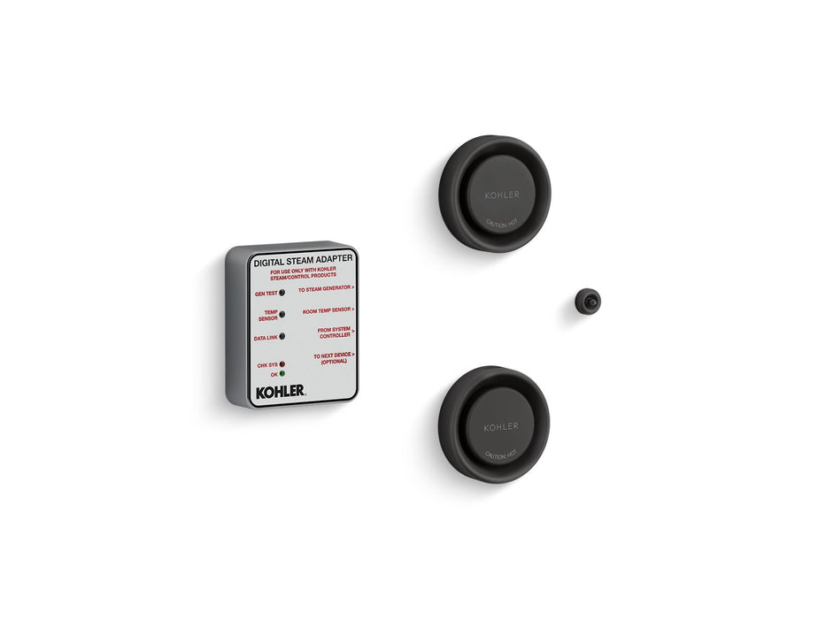 KOHLER K-5549-K1 Invigoration Series Tandem digital steam adapter kit, matte black