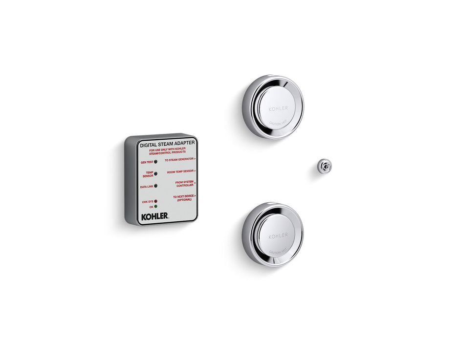 KOHLER K-5549-K1 Invigoration Series Tandem digital steam adapter kit, polished chrome