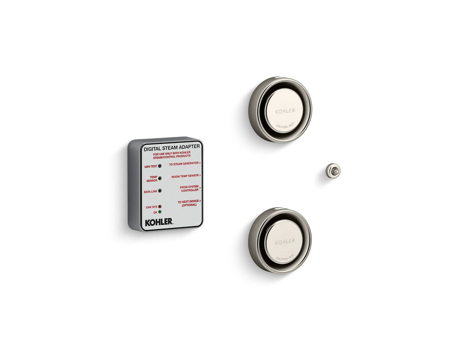 KOHLER K-5549-K1 Invigoration Series Tandem digital steam adapter kit, vibrant brushed nickel