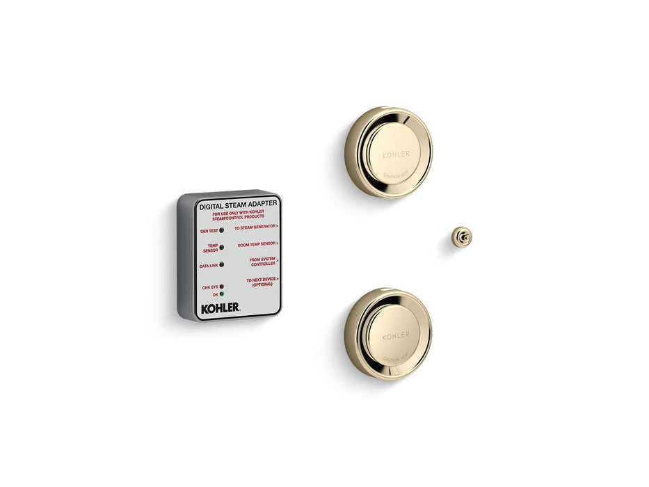 KOHLER K-5549-K1 Invigoration Series Tandem digital steam adapter kit, vibrant french gold