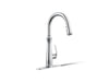 KOHLER K-560 Bellera Pull-down kitchen sink faucet with three-function sprayhead, polished chrome
