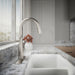 KOHLER K-560 Bellera Pull-down kitchen sink faucet with three-function sprayhead, vibrant stainless - view 2