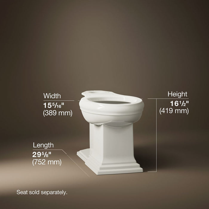 KOHLER K-5626 Memoirs Elongated bowl with concealed trapway