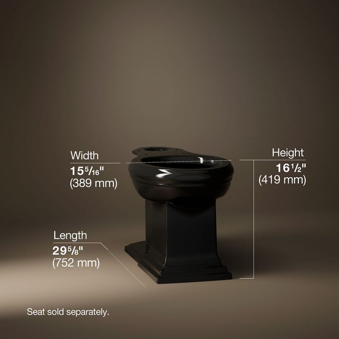 KOHLER K-5626 Memoirs Elongated bowl with concealed trapway, black black - view 4