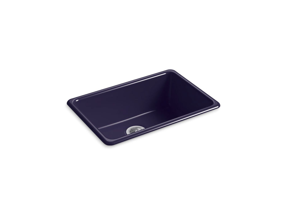 KOHLER K-5708 Iron/Tones 27" top-/undermount single-bowl kitchen sink, indigo blue