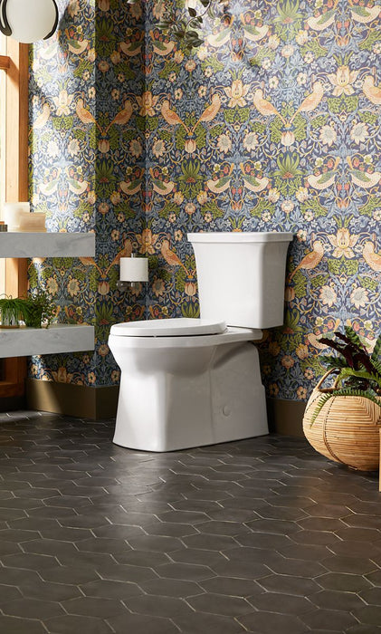 KOHLER K-5709 Corbelle ComForteeight ContinuousClean Two-piece elongated 1.28 gpf chair height toilet with...