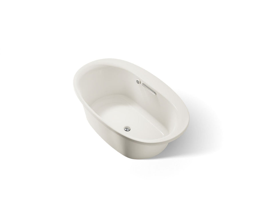 KOHLER K-5713-W1 Underscore 59-3/4" x 35-3/4" drop-in bath with Bask heated surface, biscuit