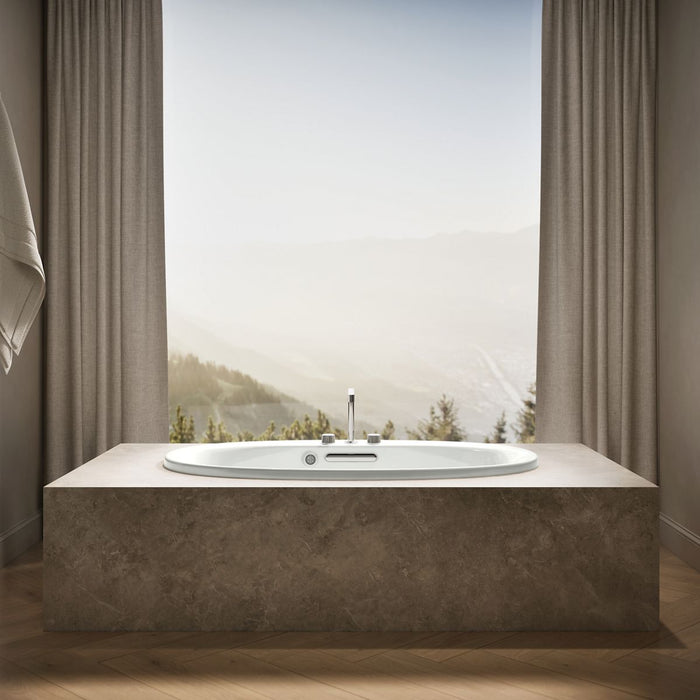 KOHLER K-5713-W1 Underscore 59-3/4" x 35-3/4" drop-in bath with Bask heated surface, ice grey - view 5