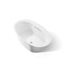 KOHLER K-5713-W1 Underscore 59-3/4" x 35-3/4" drop-in bath with Bask heated surface, white