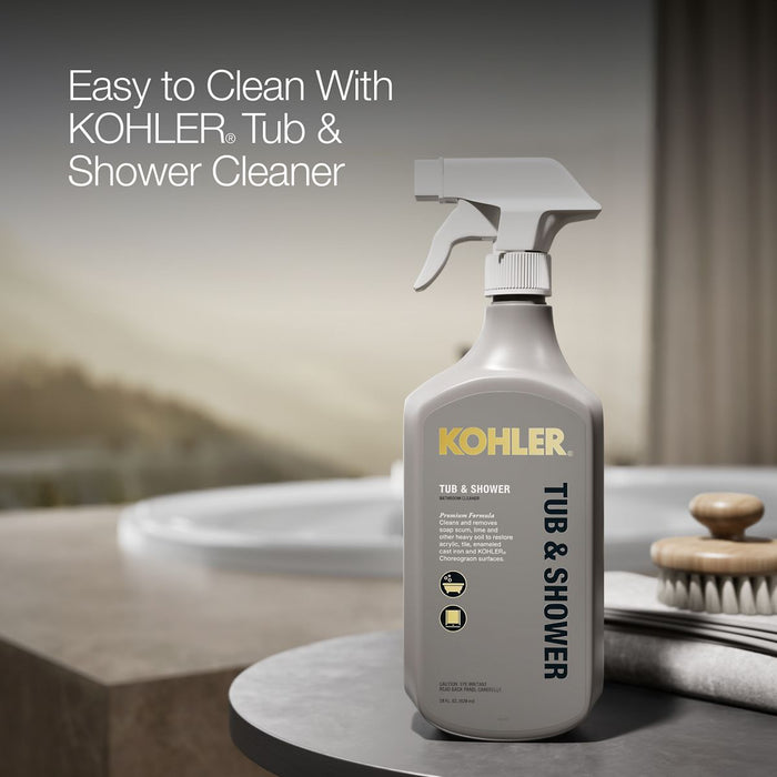 KOHLER K-5713-W1 Underscore 59-3/4" x 35-3/4" drop-in bath with Bask heated surface, white - view 4