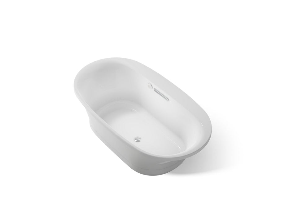 KOHLER K-5716-GH Underscore 66" x 36" drop-in Heated BubbleMassage air bath, ice grey