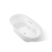 KOHLER K-5716-XHGH Underscore 65-1/2" x 35-3/4" drop-in Heated BubbleMassage air bath with whirlpool, white