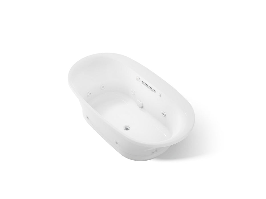 KOHLER K-5716-XHGH Underscore 65-1/2" x 35-3/4" drop-in Heated BubbleMassage air bath with whirlpool, white