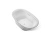 KOHLER K-5718-GHW Underscore 71-1/2" x 41-1/2" drop-in Heated BubbleMassage air bath with Bask heated surface, ice grey
