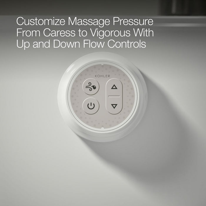 KOHLER K-5718-GHW Underscore 71-1/2" x 41-1/2" drop-in Heated BubbleMassage air bath with Bask heated surface, ice grey -...