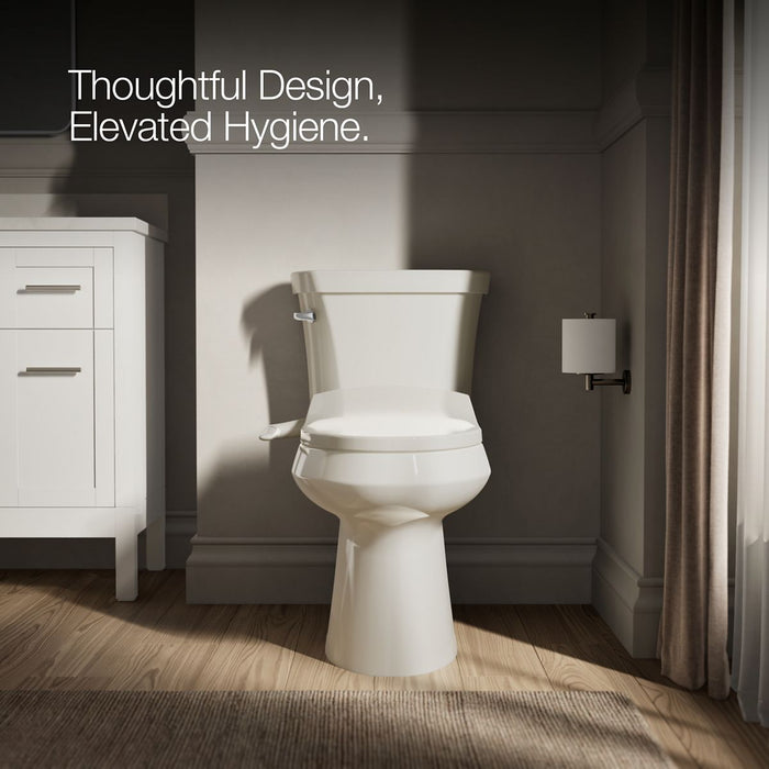 KOHLER K-5724 PureWash M250 Elongated manual bidet toilet seat, biscuit - view 4