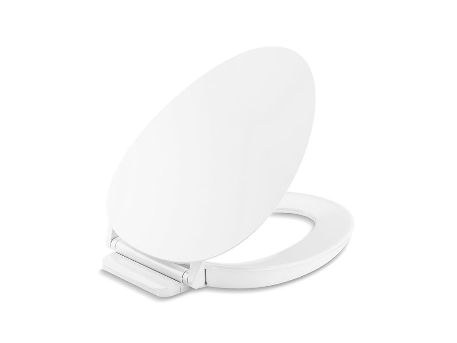 KOHLER K-57777-WCF Cymbal ReadyLatch Quiet-Close elongated toilet seat, white